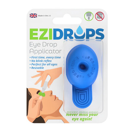 EziDrop Eye drop dispens guide Blue