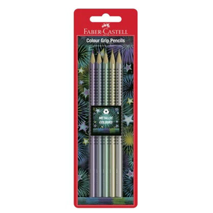 Faber-Castell Grip Metallic Pencils - 5 Pack