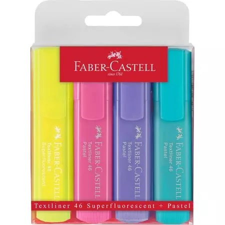 Faber-Castell Pastel Highlighters - 4 Pack