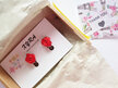 Fabric Rose Clip-on Earrings - available in gold and red