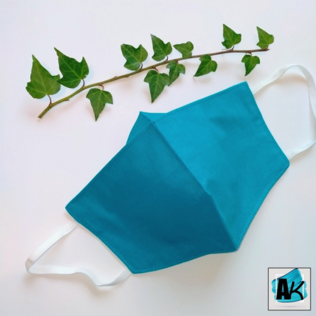 Face Mask - Teal -Child - with Nose Gusset for Glasses