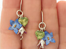 fae fairy bluebell rimuroa kawakawa kotukutuku fuchsia flowers earrings nz