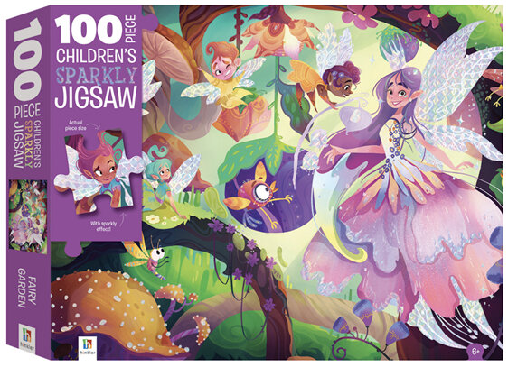 Fairy Garden Sparkly 100 Piece Sparkly Jigsaw Puzzle