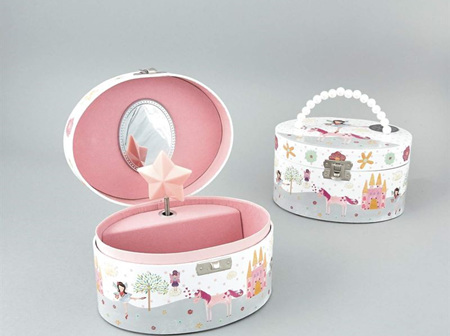 Fairy Unicorn Oval Shaped Musical Jewellery Box - Floss and Rock