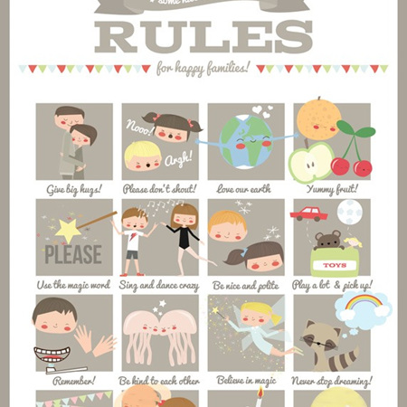 Family rules poster