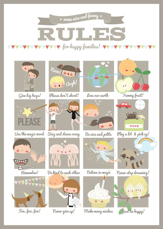Family rules poster by Apanoa.