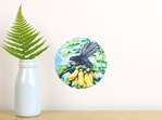 Fantail in Kowhai wall decal dot