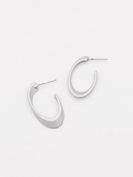Fashion Earrings Geometric Drop - Silver