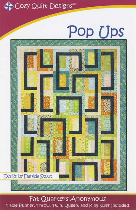 Fat Quarter Pop Ups Quilt Pattern from Cozy Quilt Designs