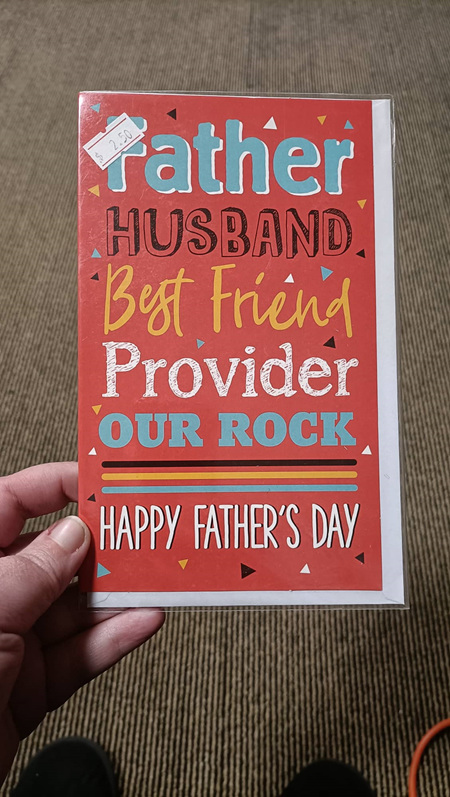 Fathers Day Card - Father, Husband, Best Friend