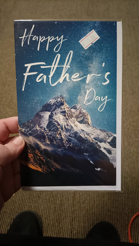 Fathers Day Card - Snow Mountain