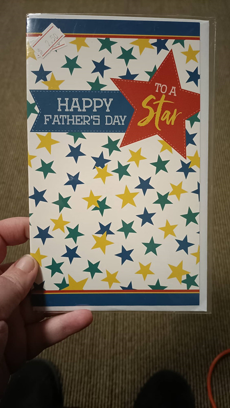 Fathers Day Card - To a star