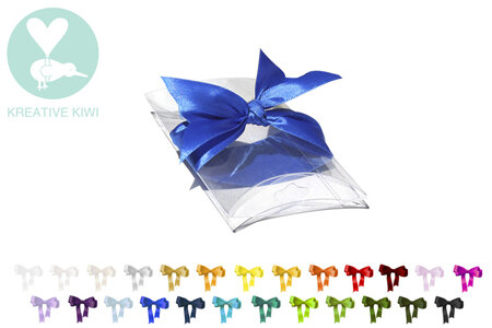 Favour Box with Ribbon - Clear Pillow (100/pack)