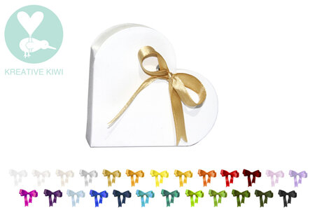 Favour Box with  Ribbon - Heart Shaped (80/pack)