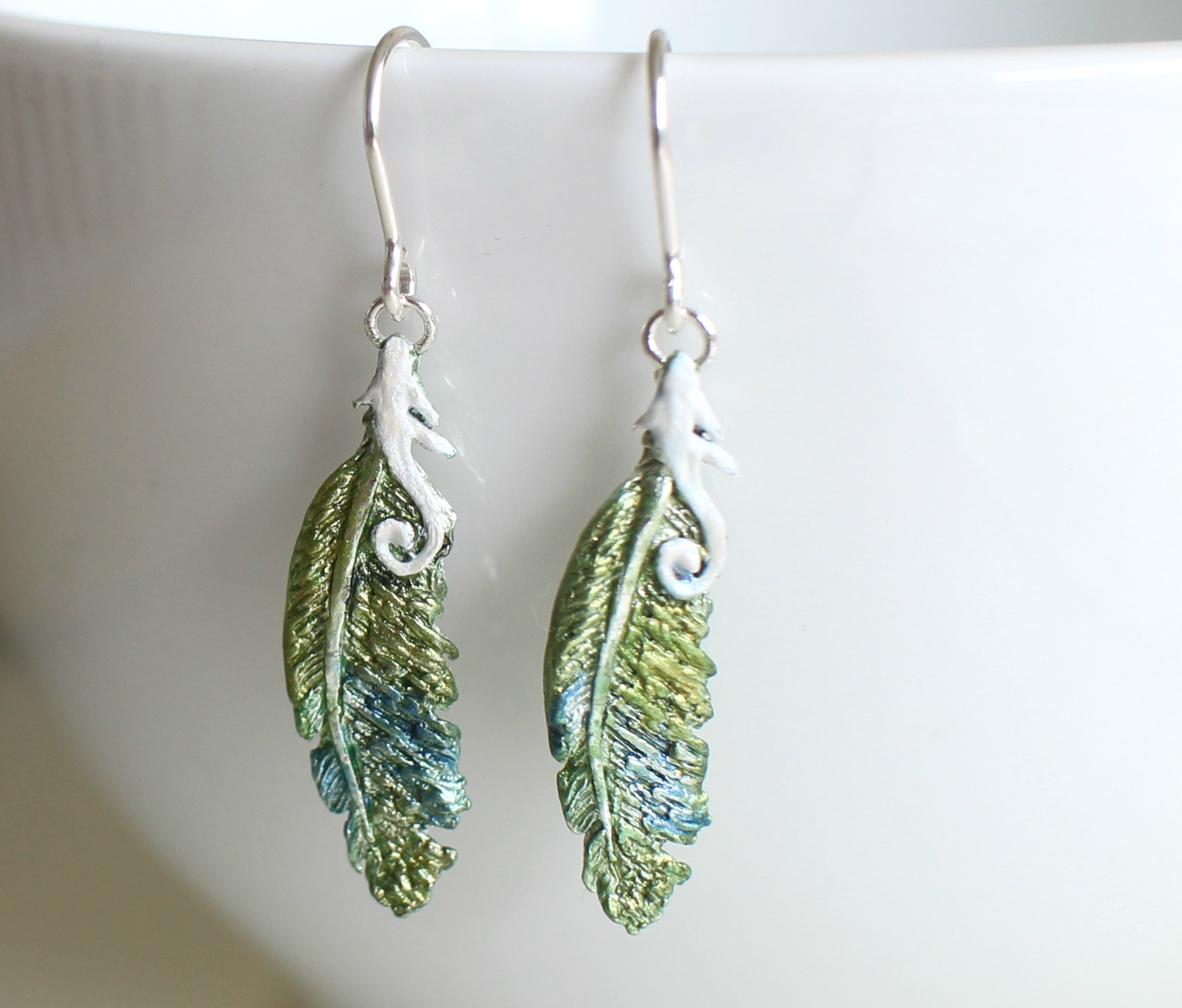 Kereru Feather Earrings - Lilygriffin