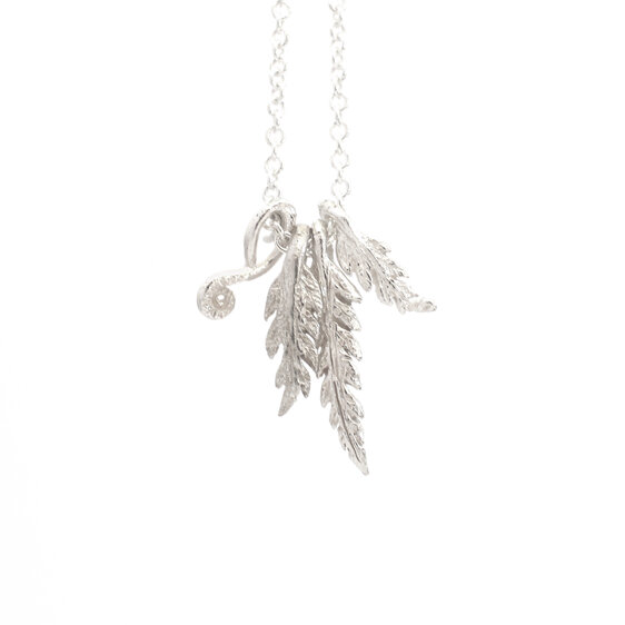 fern koru sterling silver native necklace handmade pendant lilygriffin nz