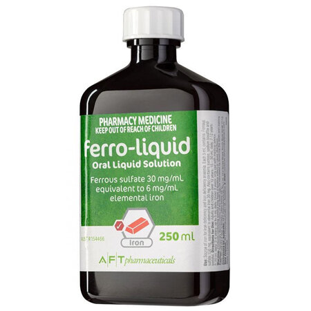 Ferro-liquid, Ferrous Sulfate 30mg/mL, 250mL