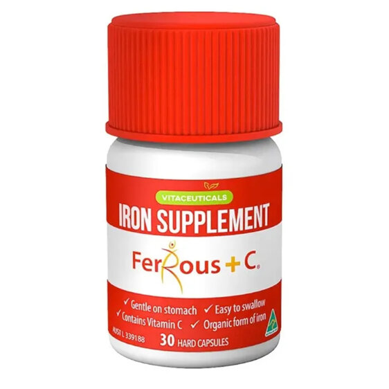 Ferrous +C Iron Supplement - 30 Caps