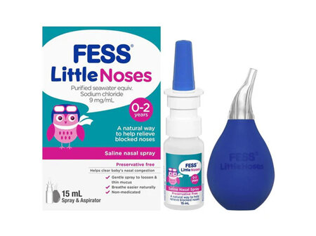 FESS Little Noses Saline Nose Spray & Aspirator - 15ml