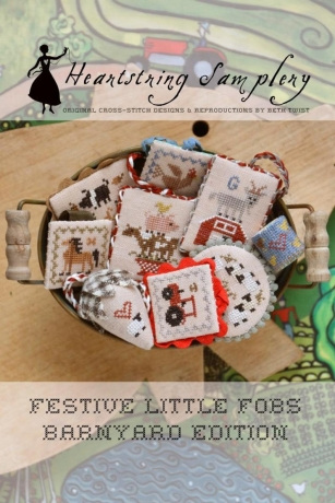 Festive Little Fobs Barnyard Edition by Heartstring Samplery