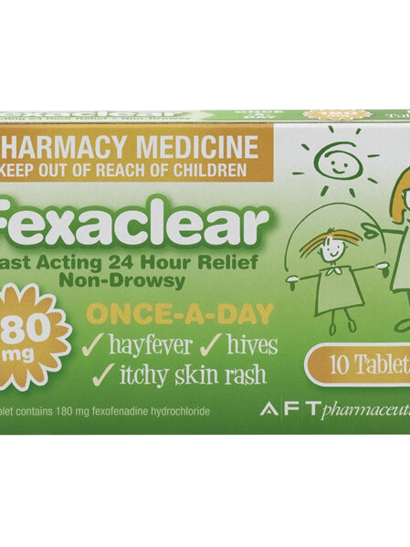 Fexaclear 180mg 10s