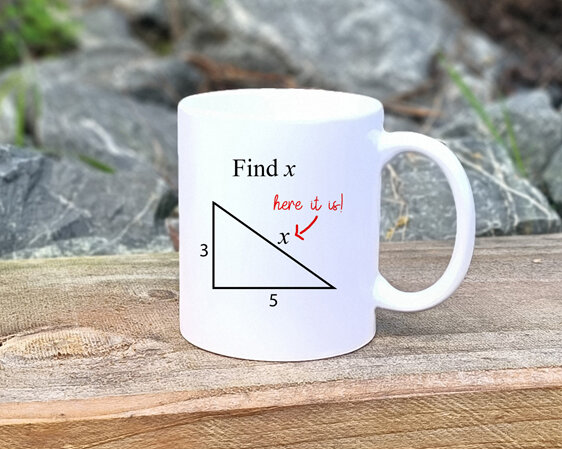 Find x, here it is Mug