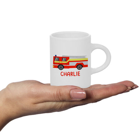 Fire Engine Personalised Fluffy Mug