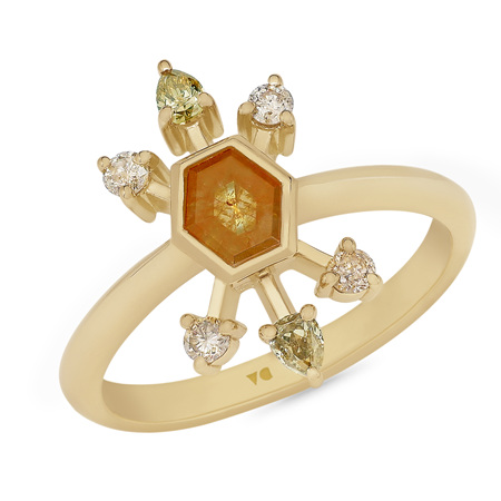 Firecracker: Orange Diamond Ring