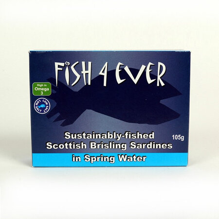 Fish 4 Ever Scottish Spratts in Spring Water 105g