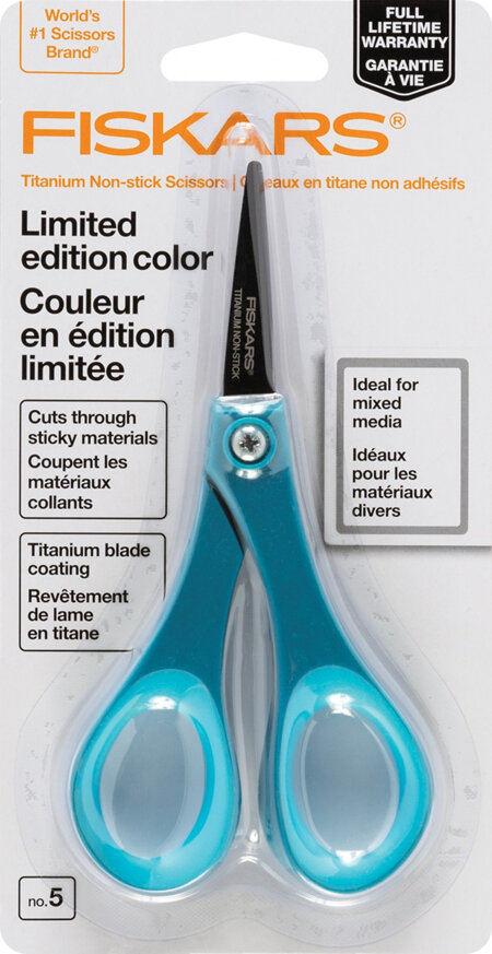 Fiskars Non-stick Titanium Softgrip Detail Scissors 5in