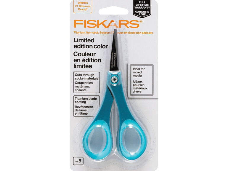 Fiskars Non-stick Titanium Softgrip Detail Scissors 5in