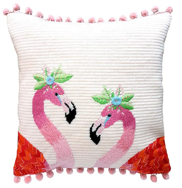 flamingo needlepoint kit