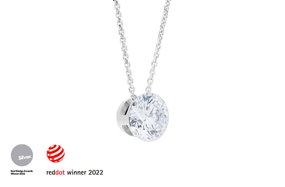 Floeting Diamond Pendant-Red Dot Winner 2022 & Best Awards 2022 Silver Pin