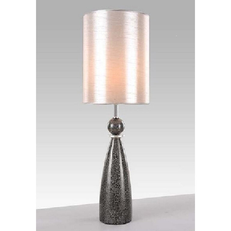 Floor Lamp Charcoal with Silk Shade New Zealand