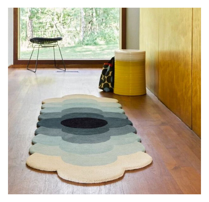 floor rug orla kiely optical flower new zealand interiors bloomdesigns