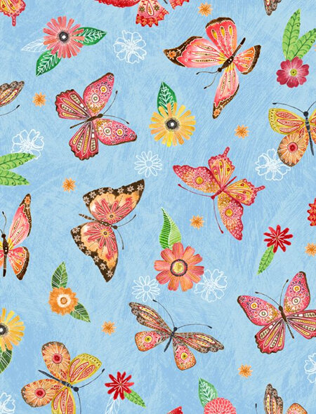 Floral Flight - Butterfly Blue