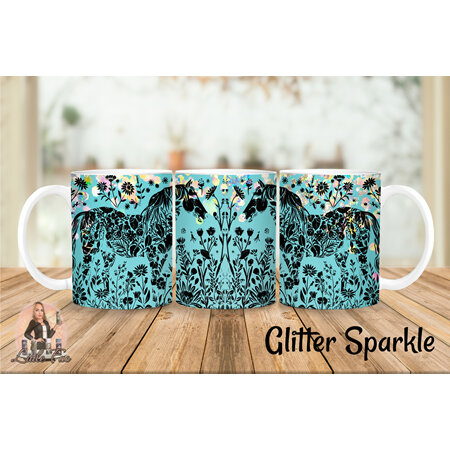 Floral horse mug designs