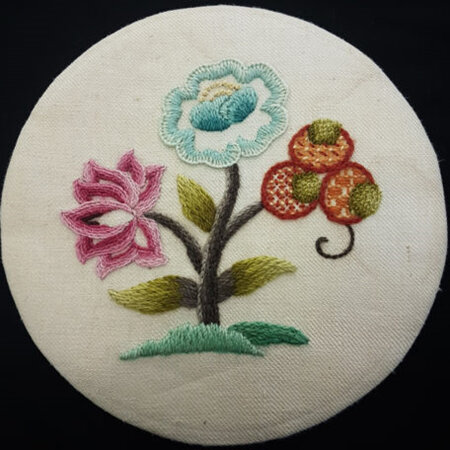 Floral Temptation Crewel Embroidery Kit by Nancy Robb