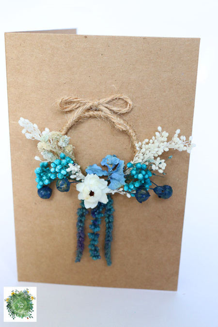 Floral Wreath Cards - Blues