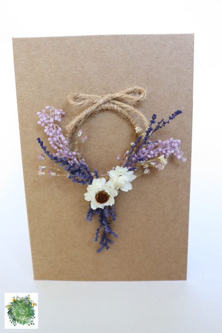 Floral Wreath Cards - Purple