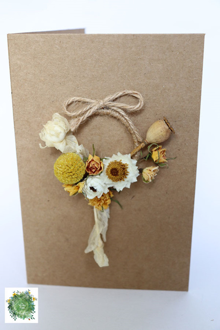 Floral Wreath Cards - Yellows