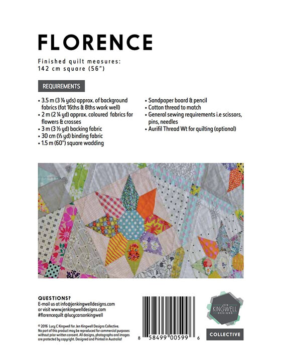 Florence Quilt Pattern by Lucy Carson Kingwell