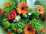 Florist Choice Orange and Lime Bouquet
