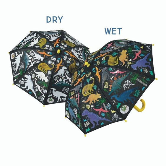 Floss & Rock Dinosaur Colour Change Umbrella kids winter rain