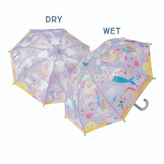 Floss & Rock Fantasy Colour Change Umbrella wet winter kids