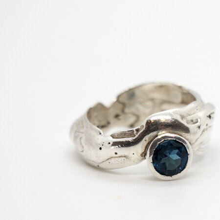 Flow Ring with London Blue Topaz