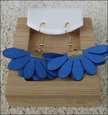 Flower Earrings - Blue