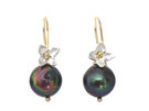 flower pearl earrings peacock pearls wedding summer nz jewellery lilygriffin