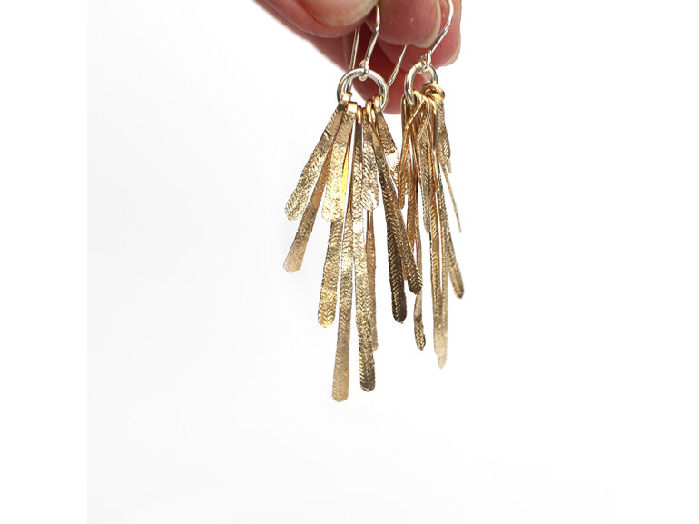 flutter statement earrings gold jewellery sunshine summer sterling silver