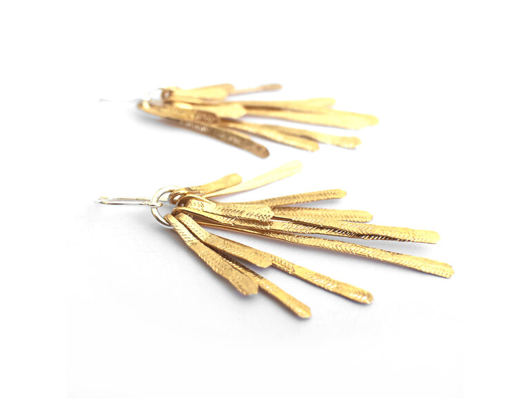 flutter statement earrings gold jewellery sunshine summer sterling silver